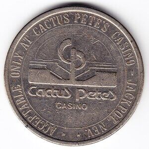 1979 Cactus Pete's Casino Jackpot Nevada $1 Gaming Token (b1)